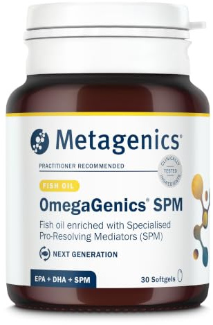 Metagenics OmegaGenics SPM Specialised Fish Oil Formula - 30 Capsules | Highly bioavailable daily softgels, inflammation support, immune health