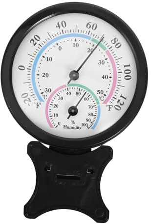 Toddmomy Mini Termohigrómetro Analógico Para Interiores y Exteriores Medidor De Temperatura y Humedad Para Casa Invernadero Jardín Oficina Baño y Gallinero