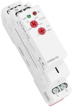 GRB8-01/02 Din Rail Twilight Switch Timer Light Sensor Relay AC110V-240V Auto ON OFF(GRB8-01 AC110-240V)