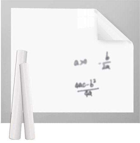 IYUESQ Papel de Contacto magnético para Pizarra Blanca, Autoadhesivo de borrado en seco, Adhesivo de adsorción electrostática, Rollo de Papel Tapiz de Pizarra Blanca extraíble para Aula