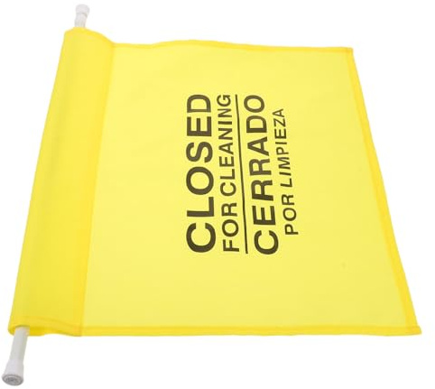 MAGICLULU Striscione di Avvertimento per Porta Espandibile Giallo Cartello Appeso per Bagni Commerciali Segnaletica di Sicurezza per Pulizia Asta Telescopica 55-90 CM