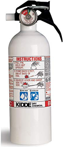 Kidde 466635MTLK Mariner 5 Fire Extinguisher, 2#, 5-B:C, with Metal Valve Nylon VB, White