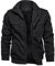 KEFITEVD Hombres Invierno Chaquetas de lana Chaqueta de Trabajo Cálido a Prueba de Viento Multi Bolsillos Abrigo,Negro,L