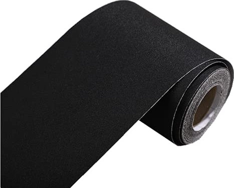 NB Self Adhesive Solid Color Frosted Wallpaper Border Stick Waterproof Wall Border Easy to Apply Kitchen Bathroom Tiles Sticker 4 x 196inch (Black)