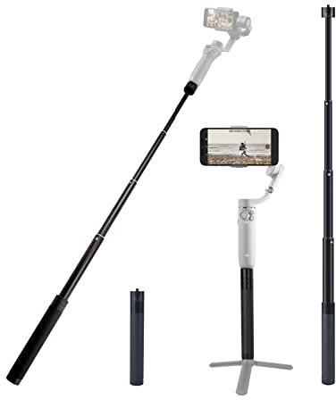 Verlängerungsstange für Gimbal, 73,7 cm Selfie-Stick, kompatibel mit Gimbal-Stabilisator DJI OM 5/4 Osmo Mobile 3 2/Feiyu/Zhiyun Smooth 5 Q & 4 und alle Gimbles mit 1/4-Zoll-Gewinde Handheld Pole Go