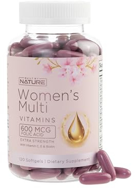 Built by Nature Vitamins for Women – Women's Complete Daily Multivitamin Supplement with A, B, C, D, E, Iron, Calcium, Magnesium and Multi Minerals – Wellness & Immune Health Support - 120 Softgels