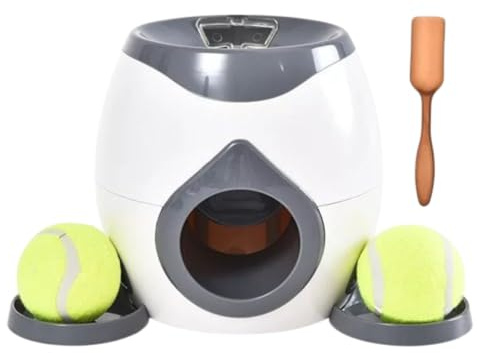 LINMEILIFENG Tennisboll träningsleksak för husdjur, automatisk matare för husdjur, automatisk bollkastare för hundar, interaktiva leksaker för hundar, valpar