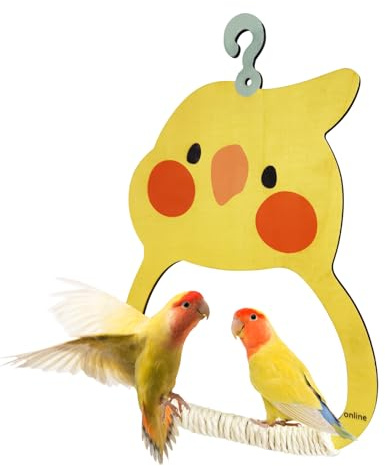 Balançoire pour Perruches | Jouet Balançoire pour Perruches - Perchoir en Bois Coloré À Mâchouiller Décoration pour Habitat d'oiseaux Calopsittes Conures