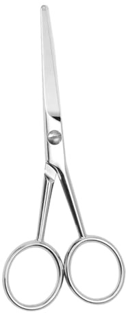 Healifty Tijeras de Barbero Anti-deslizantes de Acero Inoxidable para Recorte Preciso de Bigote y Barba Diseño Ergonómico Cómodo para Hombres para Cuidado Facial
