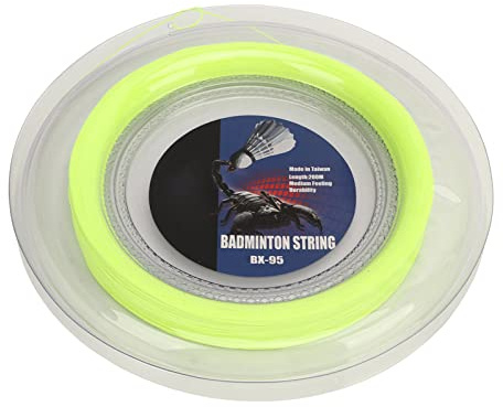 HaloVerde Corda Elastica per Racchetta da Badminton con Lunghezza 200 m / 656 Piedi per Sostituzione della Corda della Racchetta, migliora la giocabilità, Accessorio per (Verde Fluorescente)