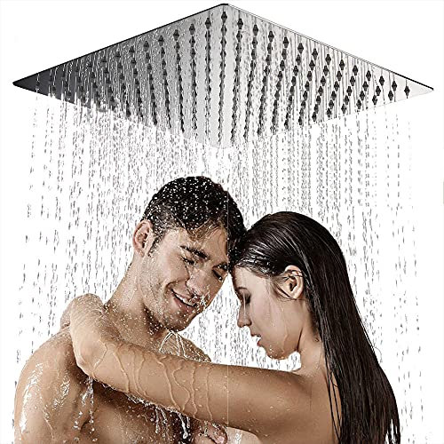 Duschkopf Regendusche 16 Zoll Kopfbrause Regenduschkopf Brausekopf Duschkopf regendusche Einbauduschköpfe Kopfbrause Regenbrause, 40 cm