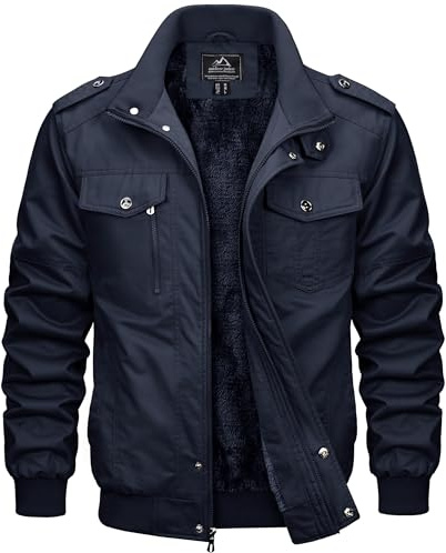 MAGCOMSEN Herren Jacke Winterjacke Parka Outdoor Gefüttert Warm Winter