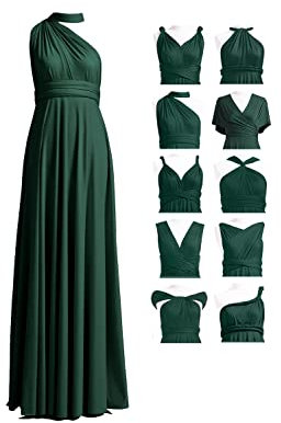 72styles Infinity Kleid mit Bandeau Brautjungfernkleid Multi-Way Kleid Lang Übergröße Convertible Twist Wickelkleid