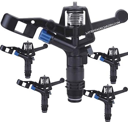 Suinga Lot de 5 Arroseur agricole irculaire 360° 3/4. Rayon de portée 13-18m. Débit 1,24-3,54 m³/Heure. Modèle Type Naandanjain 5035.