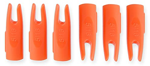 ZZYB 50pcs Archery Plastic Arrow Nocks 5/16 Plasticnock Arrow Tails Replacement Nock Outwear Arrow Tails Archery Arrow Shaft End Accessories (Orange)