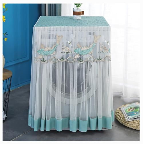 FUELIX Cubierta para Lavadora/Secadora, Tapa de Lavadora, Mueble Lavadora Exterior, Resistente Al Polvo Cubierta Protector Protectora Sol y Polvo para Lavadoras De Carga Frontal N