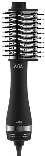 AINA Profi One-Step Haartrockner und Volumiser,65MM 2-in-1-Titanrolle, 3 Heizstufen | 360° belüfteter Luftstrom