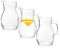 KONZEPT Set di 3 brocche in vetro di alta qualità da 250 ml, perfetto per acqua, latte, succhi d'acqua con manico ergonomico, disponibile in diverse misure