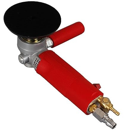 OUTFYT Pulidora neumática de 4 Pulgadas con alimentación de Agua, Herramienta de Amoladora Angular, lijadora de Aire, lijadora húmeda de Agua, 4300rpm,Alto Rendimiento De Seguridad