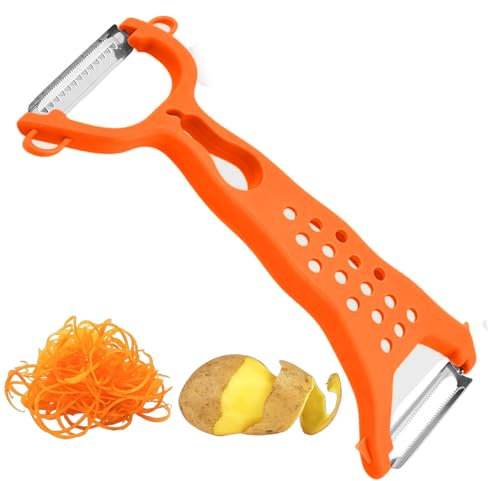 Veggie Glide Éplucheur Râpe 2 en 1 Acier Inoxydable - Double Fonction Éplucher & Râper Fruits Légumes - Poignée Ergonomique(1 PCS)