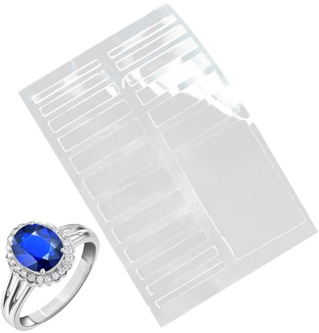 Osynlig ringstorleksinställning – 19 stycken transparent spännring, bekvämt klart skydd för lösa ringar, justerbara ringar – Resor för justering av smycken | Praktisk rumsreducerare för passform