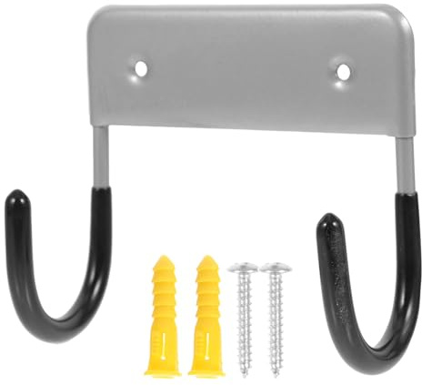 Générique Support Mural En Fer Pour Planche à Repasser, Crochet Double Fonction, Fixation Murale Robuste, Rangement Suspendu Pratique Pour Maison Et Buanderie, Couleur Grise, Lot