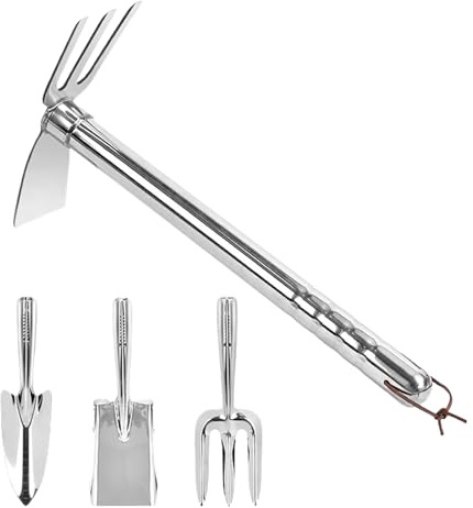 Ensemble d'outils de Jardinage - Ameublissement du Sol et bêchage,Bêche, râteau de Jardin - pour pelouse, Parc, Jardin, terrasse, Ferme, Femmes, Hommes, Adultes, passionnés, jardiniers