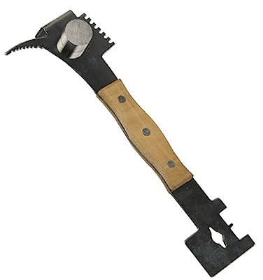 Pomoflexi with Wooden Grip Hive Bee Hive Tool Frame Lifter Uncapping Knife Beekeeping Tools