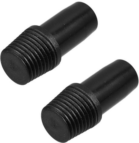 CHICAMPERA Broom and Mop Pole Adapter 2Pcs Plastic Threaded Tips Compatible with German Style Metal Rods for Residential and Commercial Cleaning Tasks