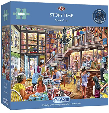 Story Time, 1000 Teile Puzzle, nachhaltiges Puzzle für Erwachsene, 100% recyceltes Premium-Karton, tolles Geschenk für Erwachsene, Gibsons Games