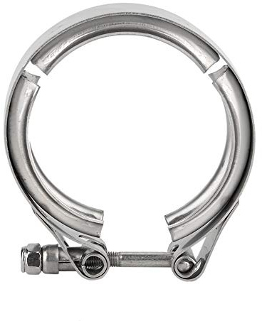Terisass Turbo avgasrör 2,5 tum bil fordon V-band Turbo Downpipe avgasrör (M6 skruvar)