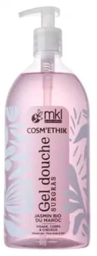 MKL Green Nature Cosm'Ethik Gel Douche Surgras Jasmin Bio du Maroc 1 L