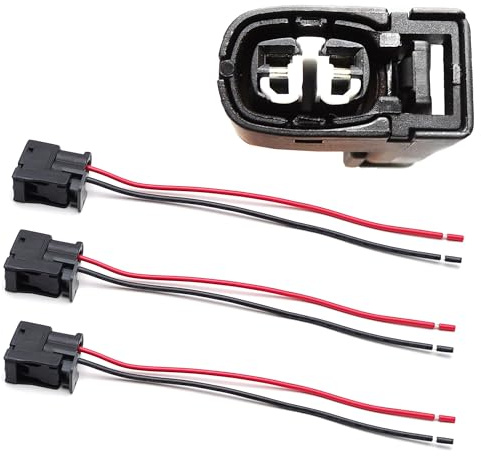 iJDMTOY 3pc Female 2-Way Engine Spark Ignition Coil Connector w/ 6-Inch Pigtail Wiring Compatible with Lexus/Toyota 3.0L V6 Engine: 1JZGTE 2JZGTE 2JZGE, Replace OEM 90919-02215
