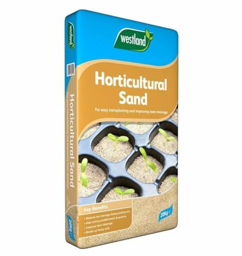 20kg, Horticultural Sand, Washed Lime Free Grit Sand for Soil Drainage, Propagation & Rooting, Ideal for Pots, Beds, Lawns & Garden Use