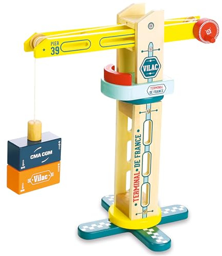 Vilac - Grue de Docker Vilacity 30 cm - Enfants 3 Ans+