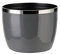 Gift Company Übertopf Saigon mit Metallring Eisen dunkelgrau Silber Höhe 17 cm, Geschenk, Blumentopf