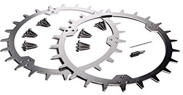 RuSchi Edelstahl Spikes Rasenroboter Mähroboter passend für Husqvarna Automower 310/315 / 315X aufwendig entgratet inkl. Schrauben, Bohrer und Torx