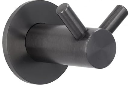 SIRO Kleiderhaken Pocking, Modern, Design, Edelstahl schwarz geschliffen, 35 mm x 42 mm x 35 mm, 2283-42N4