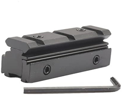 AWETHE Red Dot Scope Mount 11mm Coda di rondine a 20mm Adattatore Tessitore Ottica Sight Rail Converter con Chiave a brugola (un pezzo)