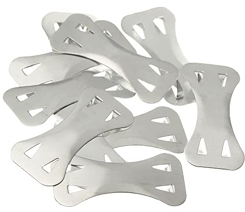 Lot de 120 fermoirs extensibles en métal pour différents types de bandages, clips de fixation remplaçables, sans latex (argent)