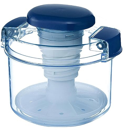 Tsukemono - Prensa de verduras instantánea para hacer encurtidos, redondo, fabricado en Japón, sin BPA (azul 0,8 L)