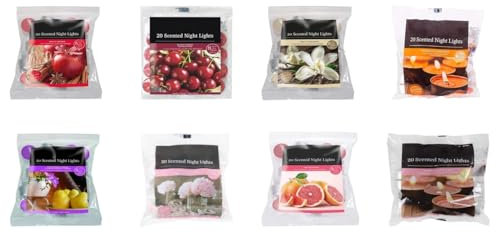 PHG Fresh Scented Tealight Candles with 8 Hour Burn Time | Fancy Tealight Candles for Home Decoration (60 Tealights-3 Assorted Packs of 20)