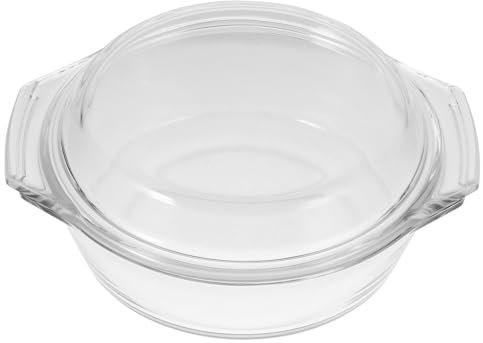 GRADENEVE Auflaufform Aus Glas Mit Deckel Ofenfestes Glas Kochgeschirr Mikrowellengeeignetes Schüssel Kleine Auflaufform Für Backofen Und Mikrowelle Klare Schale Mit Abdeckung Für Dinnerpart
