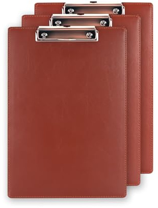 URbantin 3-pack PU Clipboards, A4 Clip Board (brun)