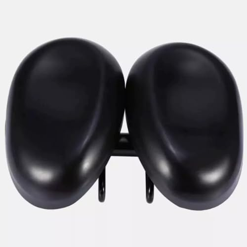 Fahrradsattel Ohne Nase - Ergonomischer Fahrradsitz Stoßdämpfung Sitzpolster Mountainbike-Sattel Breite Einstellbar 21.9-24.6cm Nasenloser Wasserdichter Fahrrad Sattel für Alle Fahrräder Schwarz