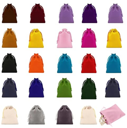 ZHITENG 23 Piezas Bolsas de Terciopelo, 15 X 20 CM Bolsa Terciopelo Regalo