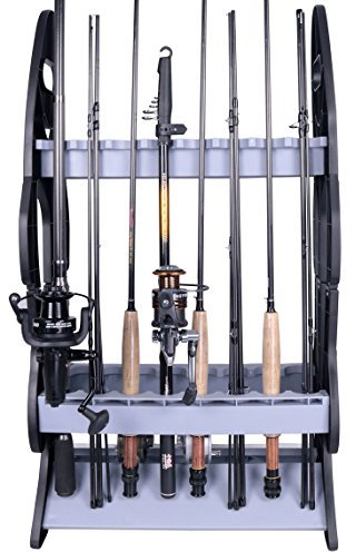 Supporto per 16 canne da Pesca plastica ripiano Rack