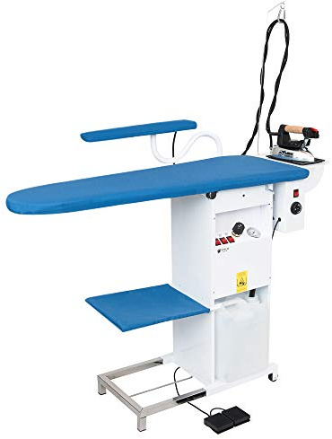 EOLO Table à Repasser TS04 RA Professionnelle Chauffante Aspirante Soufflante Pliable Roulettes Planche Stable Jeannette Centrale Vapeur Fer Chaudière Anticalcaire Autonomie Illimitée A++