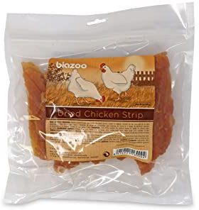 Biazoo - Pechugas de Pollo desecadas 500g. Snack para Todas Las razadas Alto en proteína.