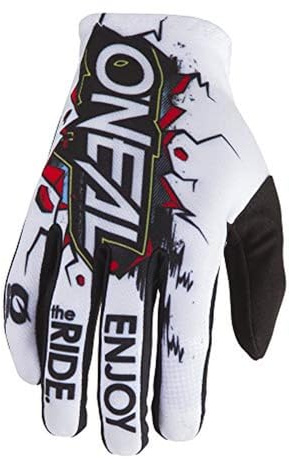 O'NEAL | Guanti Moto & Motocross | MX MTB DH FR Downhill Freeride | Materiali flessibili e durevoli, mano superiore ventilata | Matrix Glove Villain | Unisex | Nero Bianco | Taglia XL